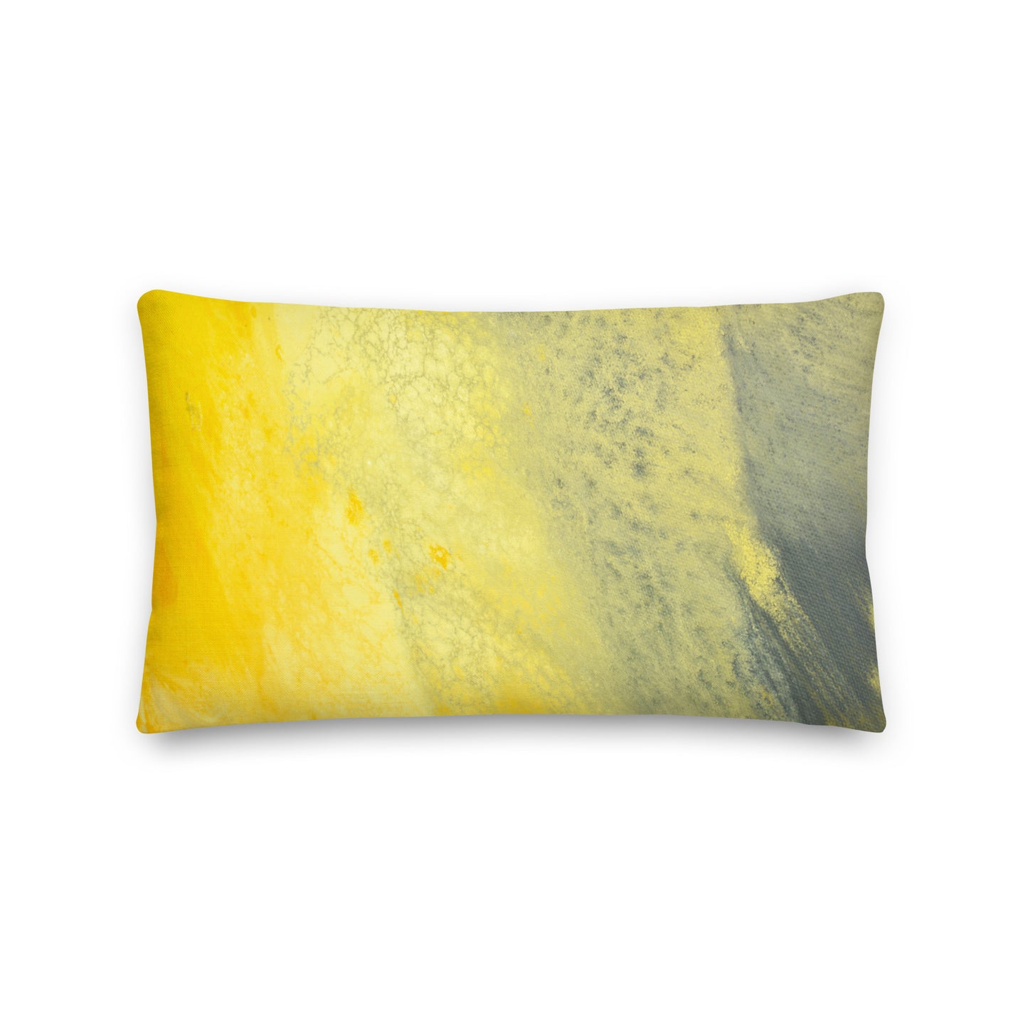 Premium-Kissen – Design in Gelb und Grau