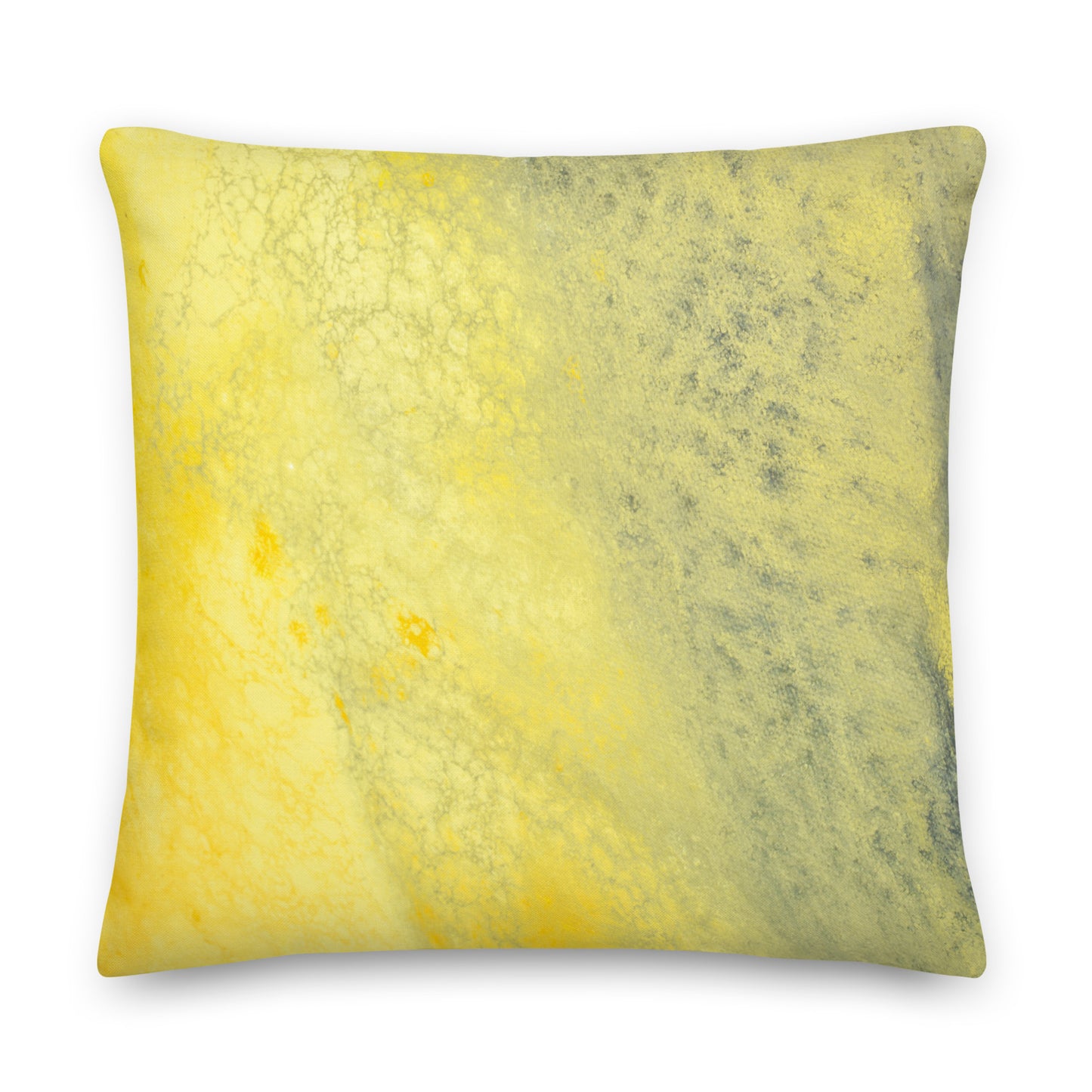 Travesseiro Premium - design amarelo e cinza