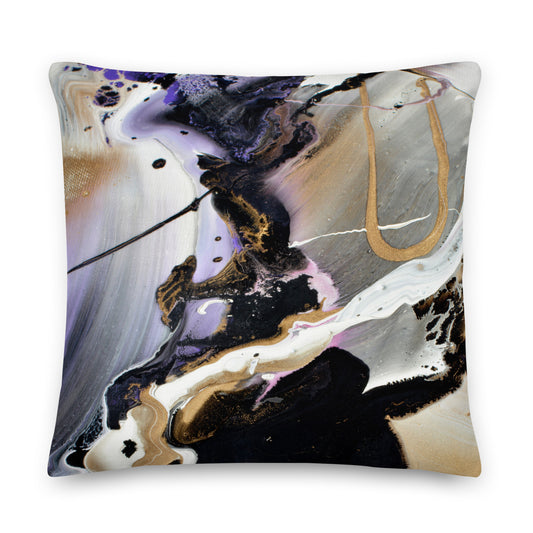 Premium Pillow - Purple and gold design