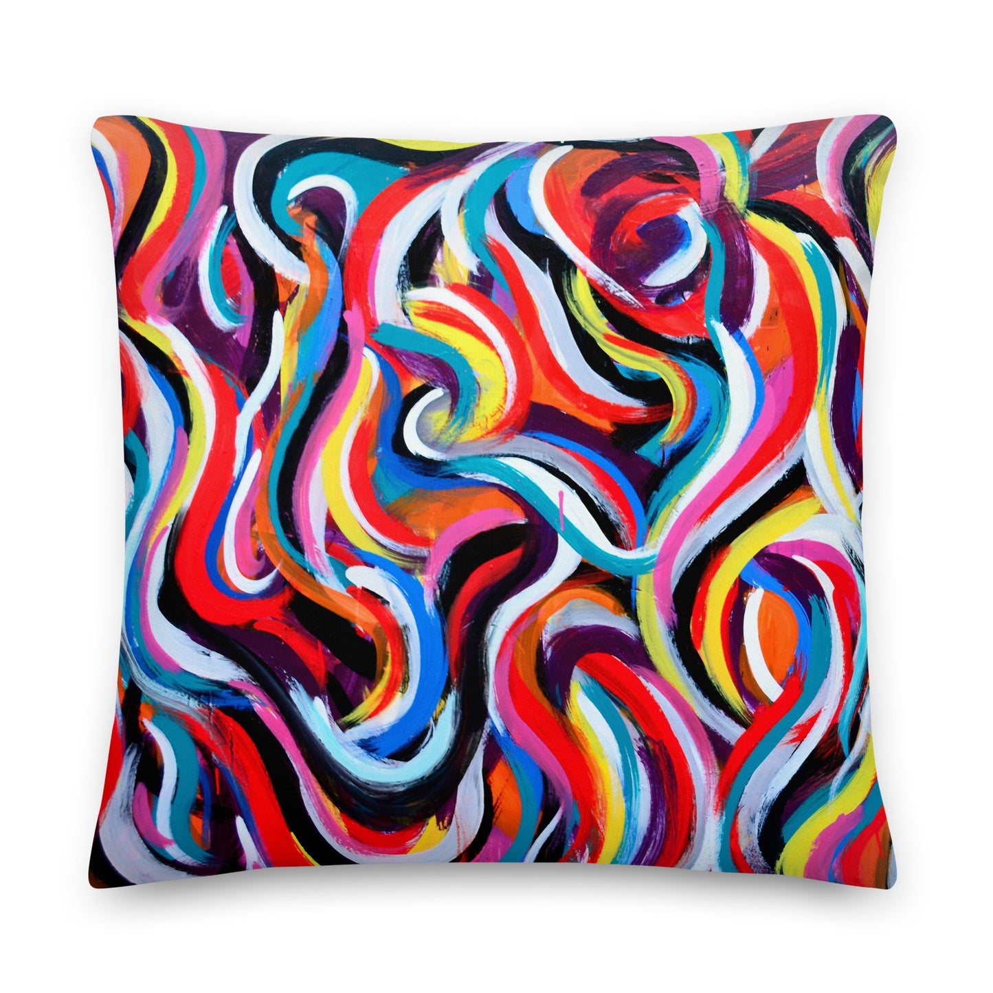 Premium Pillow - Multi color swirl design