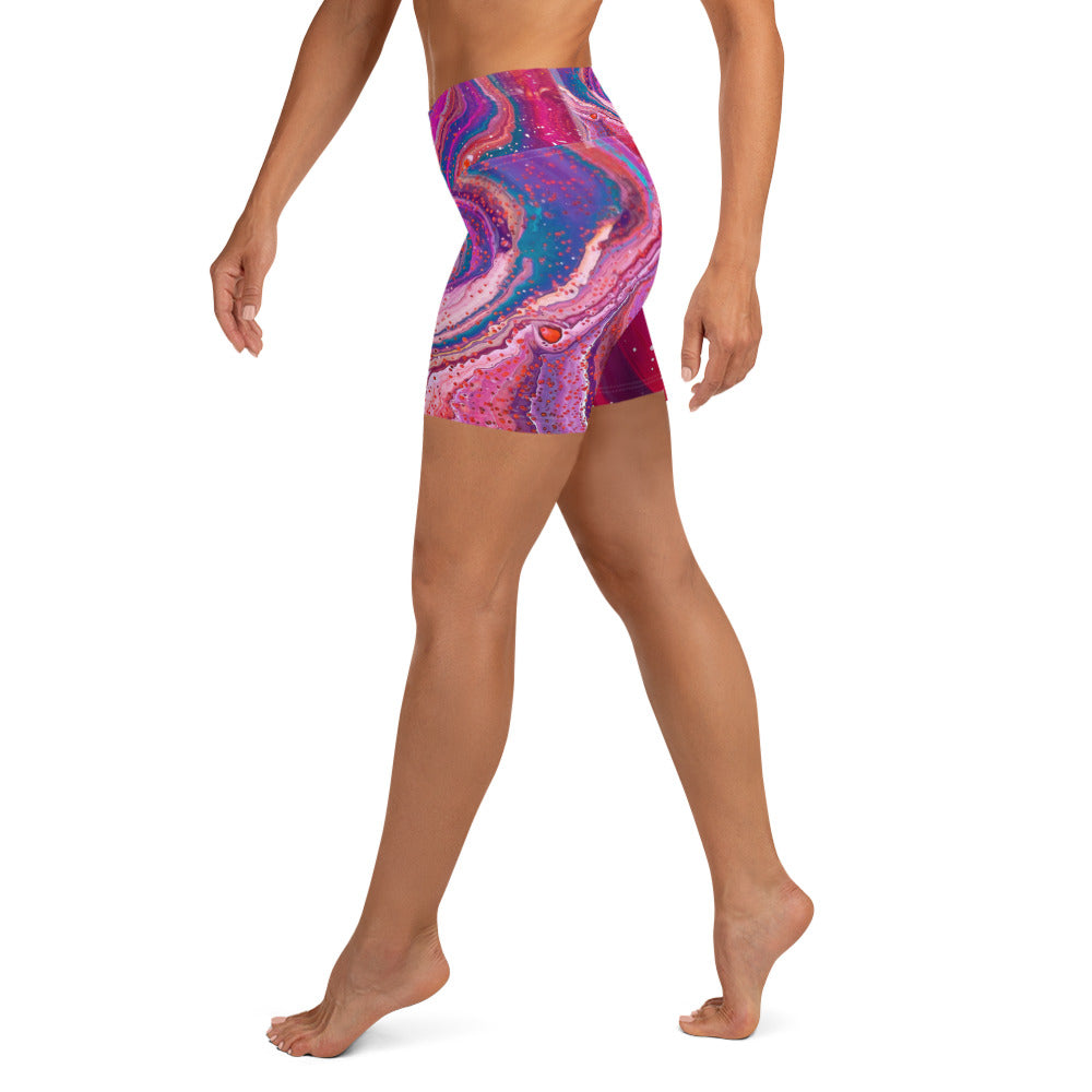 Shorts de ioga - design cósmico
