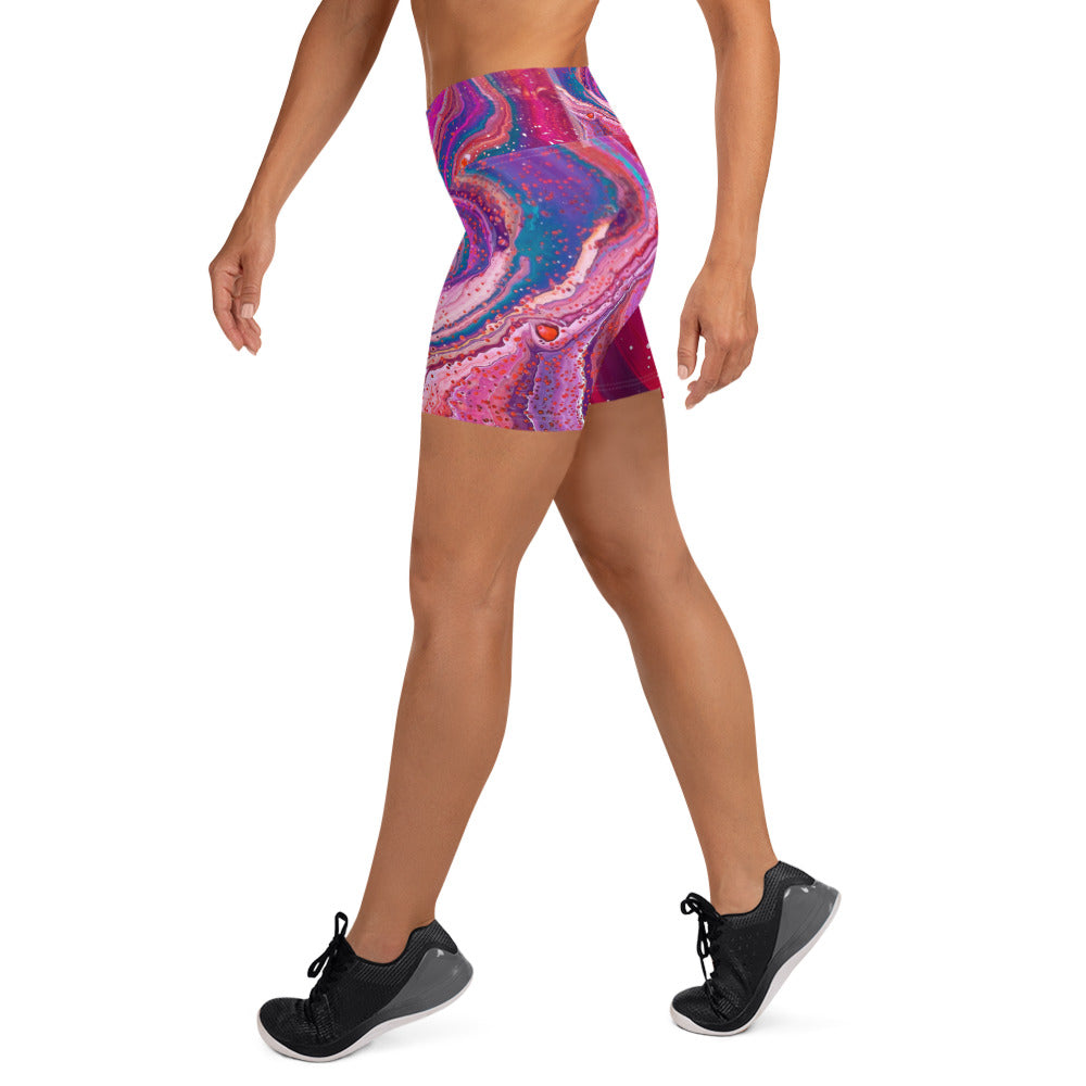 Yoga Shorts - Cosmic Design