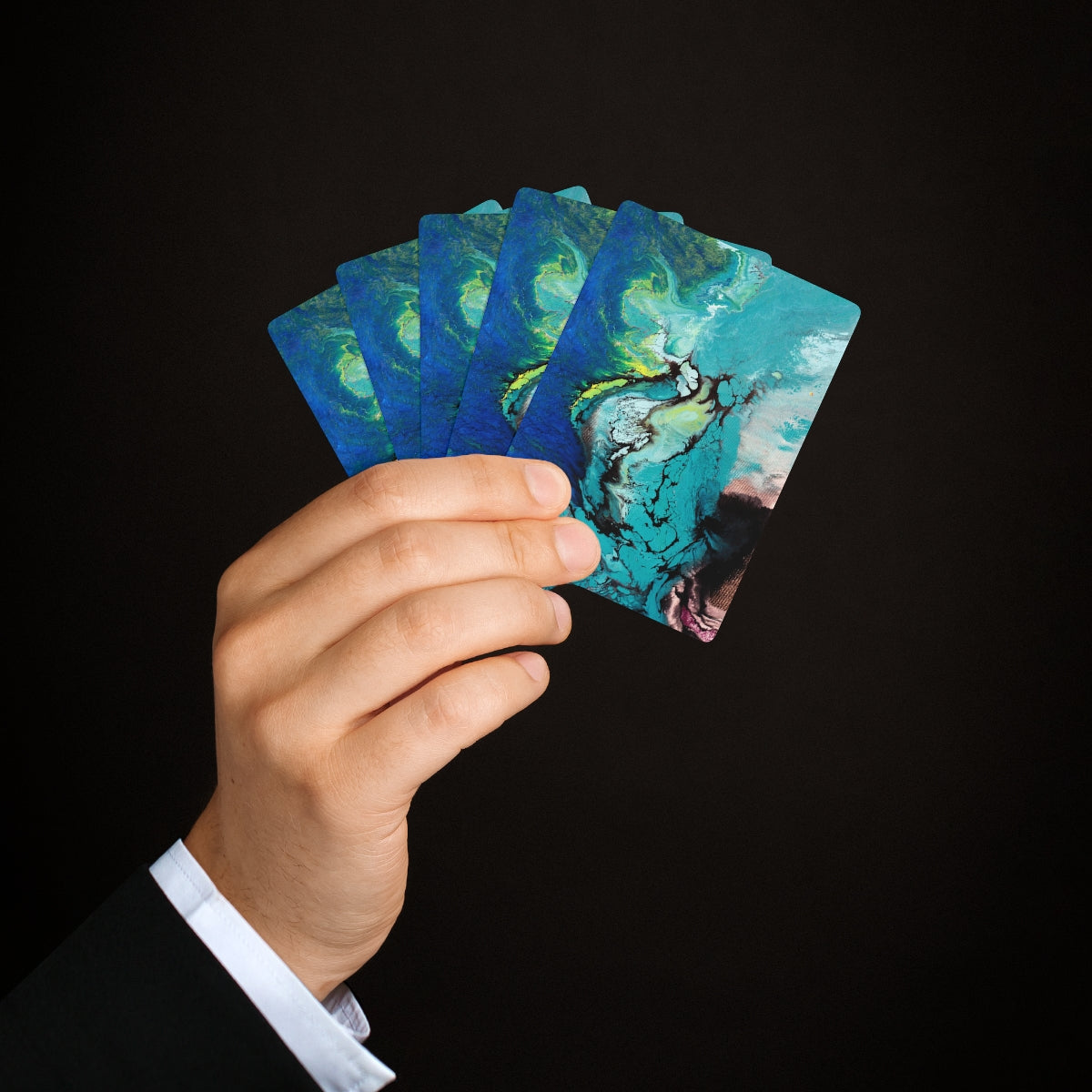 Custom Playing Cards - Deep Blue design