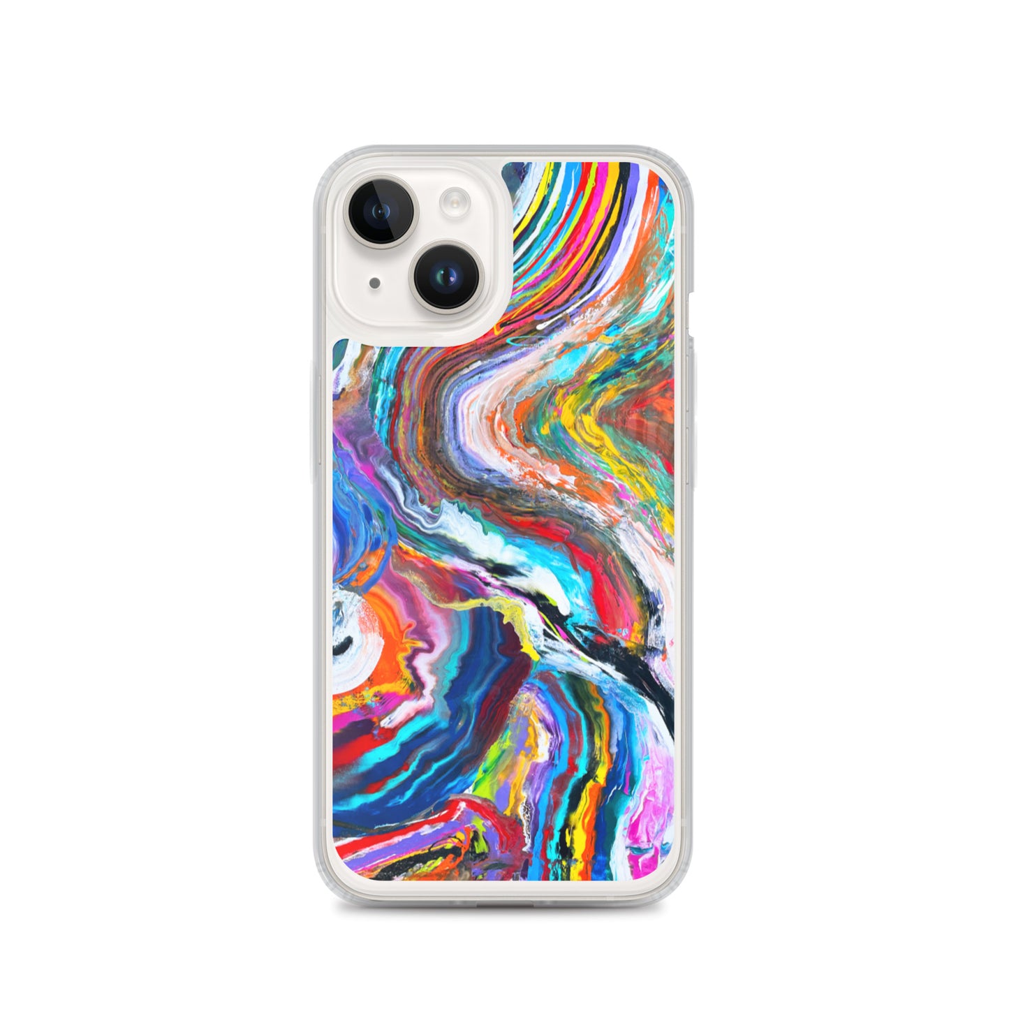 iPhone-Hülle – Regenbogenwellen-Design