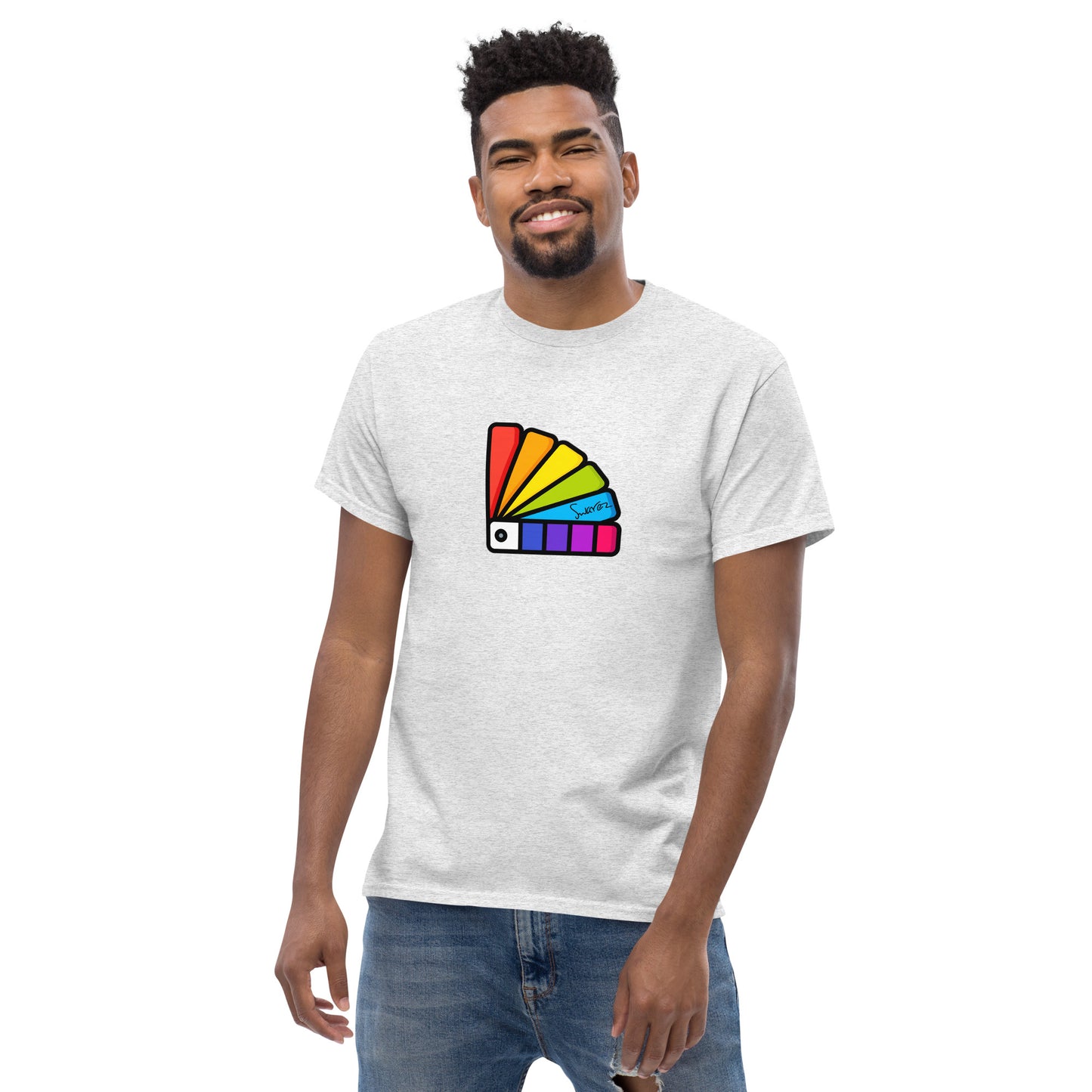 Camiseta masculina clássica - design gráfico de pintura