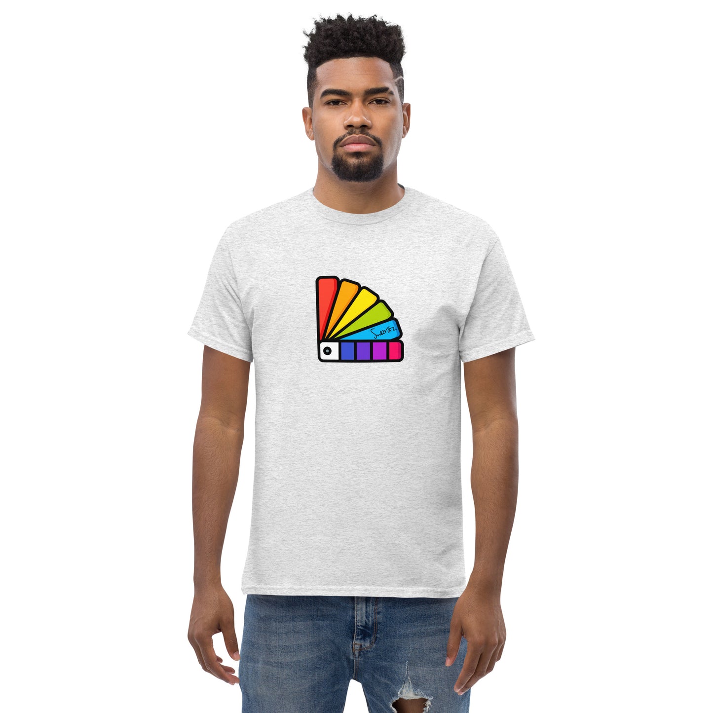 Camiseta masculina clássica - design gráfico de pintura