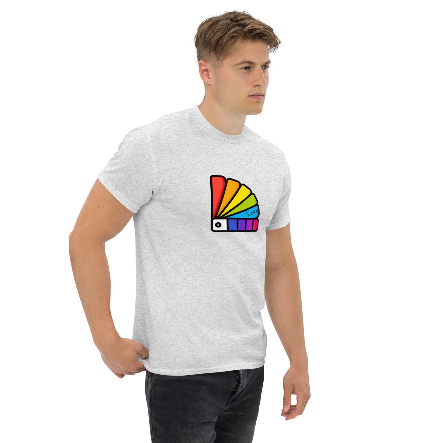 Camiseta masculina clássica - design gráfico de pintura