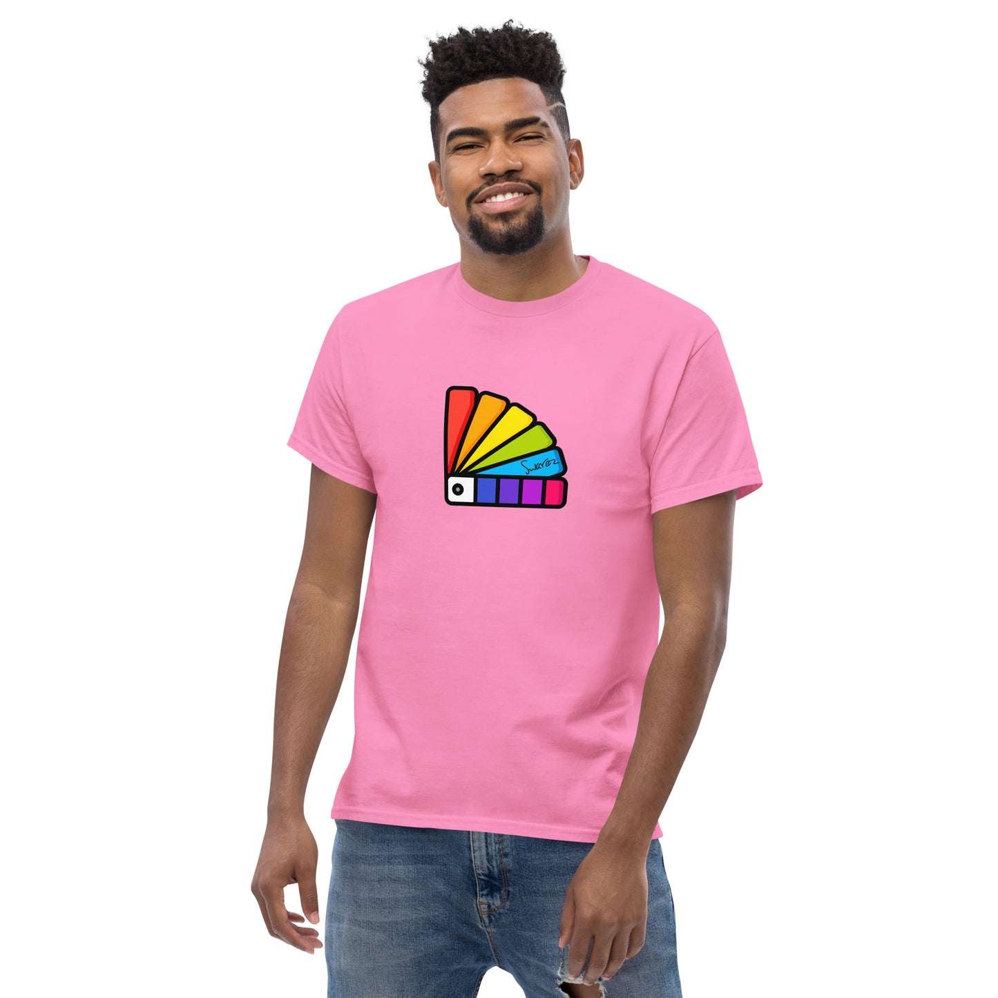 Camiseta masculina clássica - design gráfico de pintura