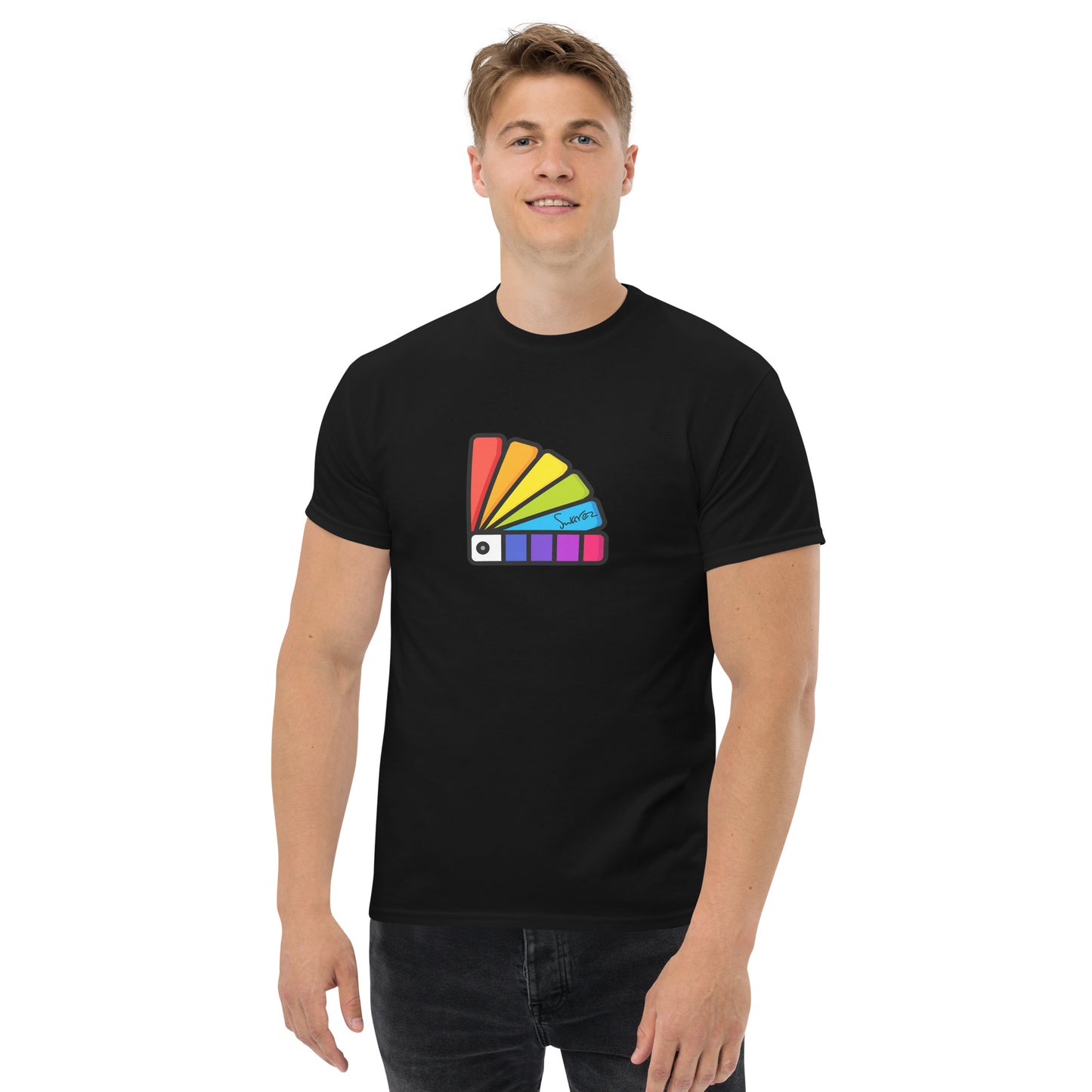 Camiseta masculina clássica - design gráfico de pintura