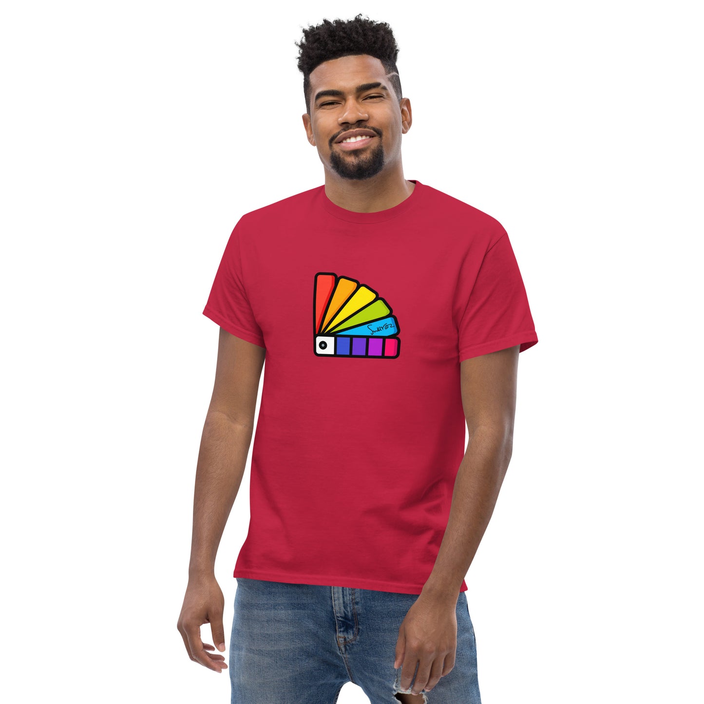 Camiseta masculina clássica - design gráfico de pintura