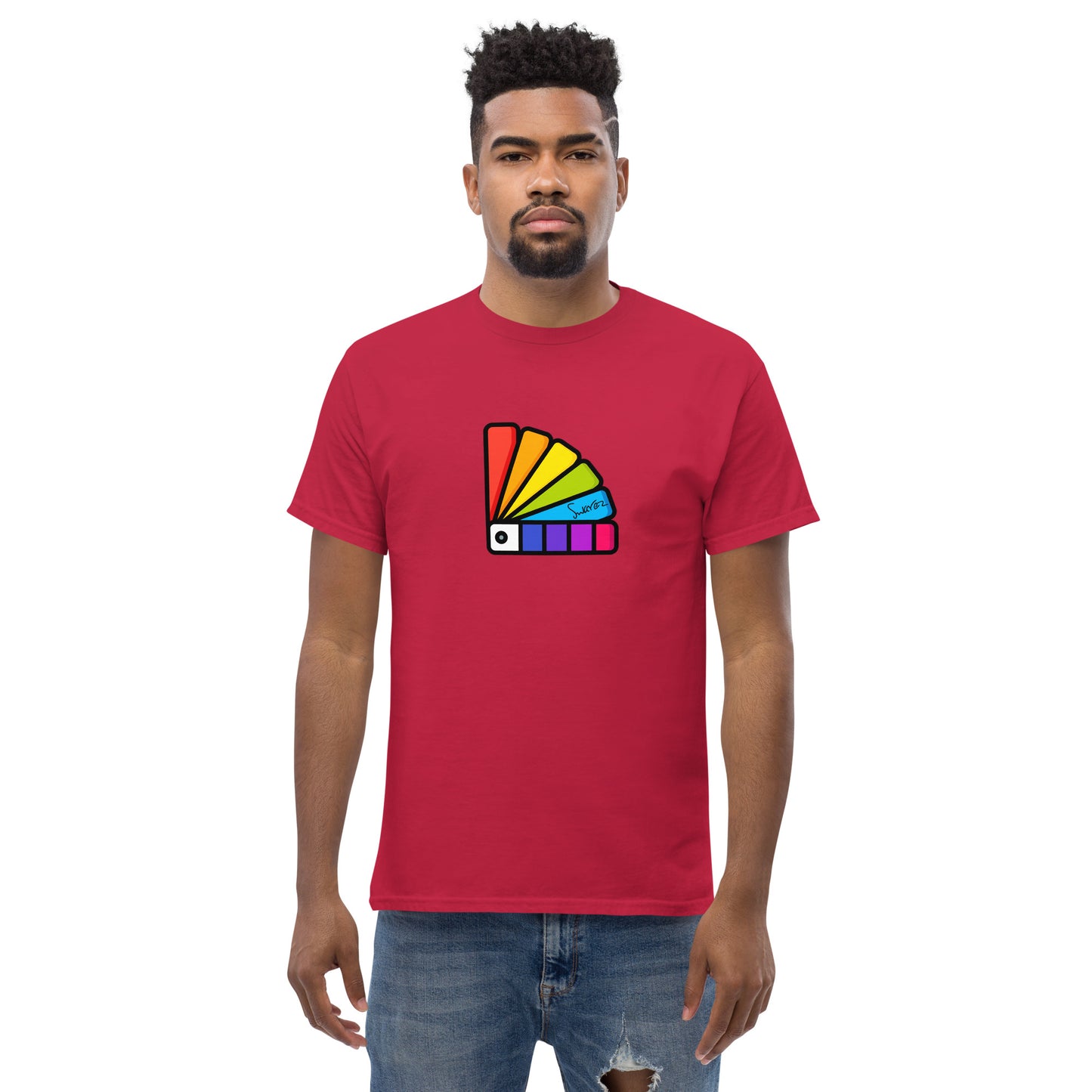 Camiseta masculina clássica - design gráfico de pintura