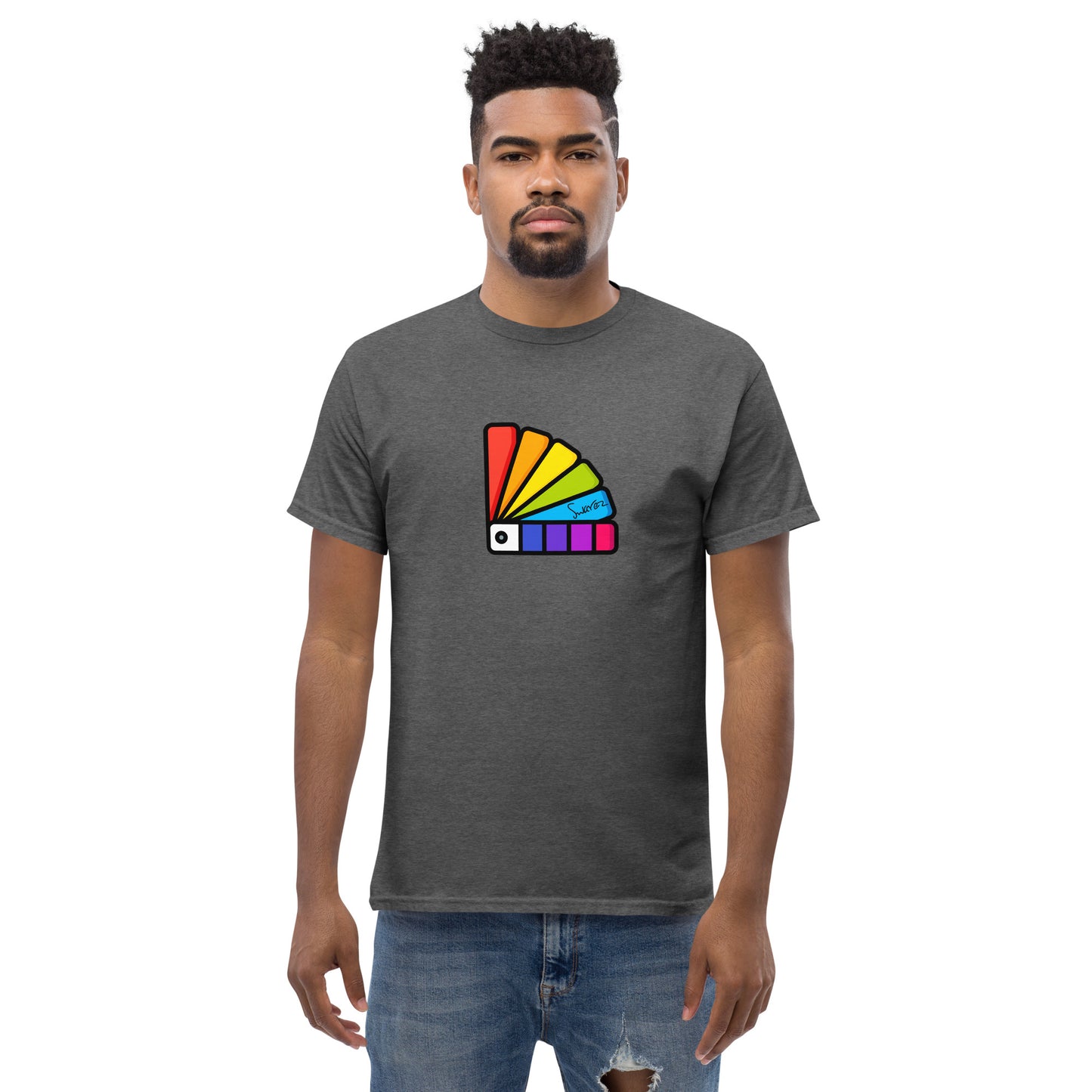 Camiseta masculina clássica - design gráfico de pintura