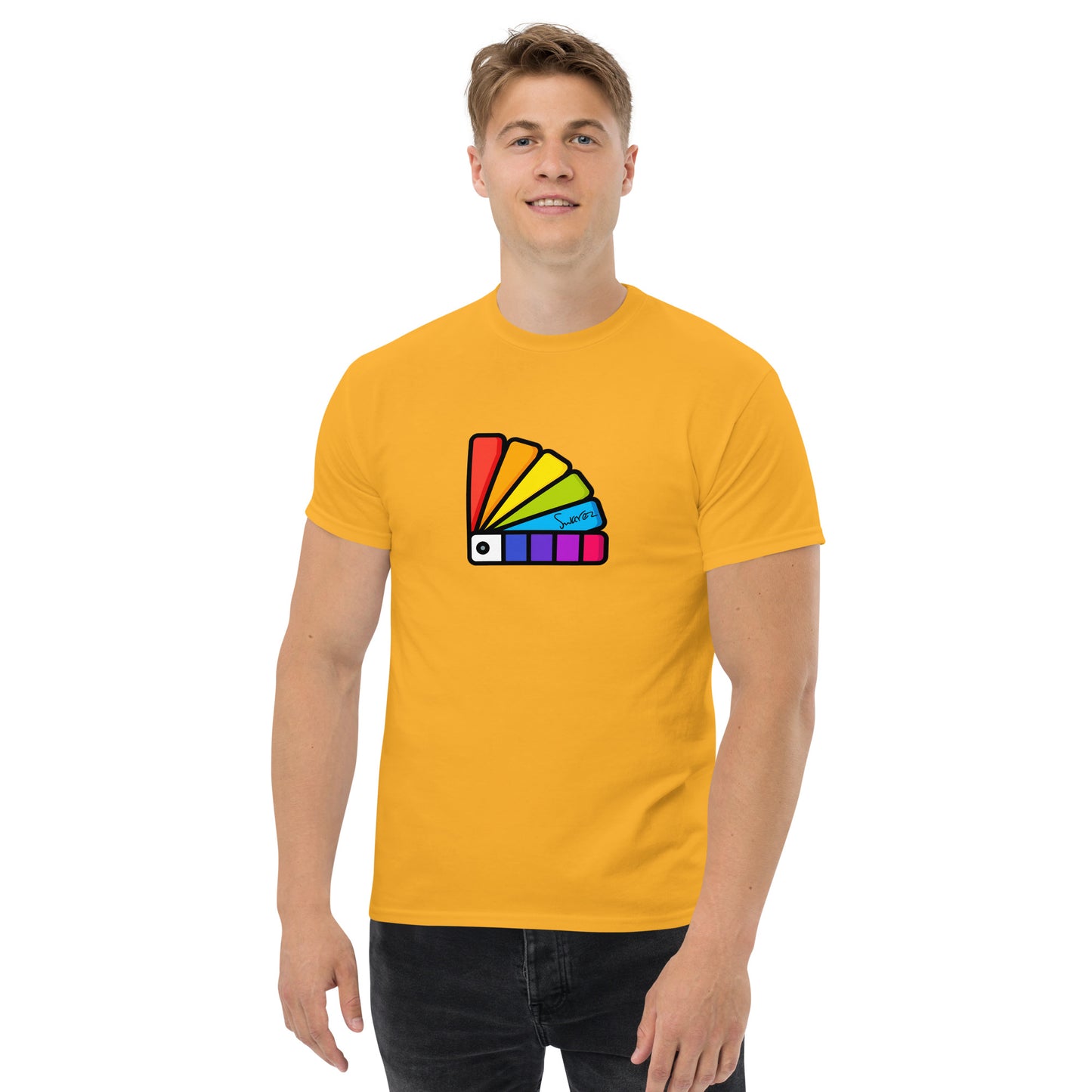 Camiseta masculina clássica - design gráfico de pintura