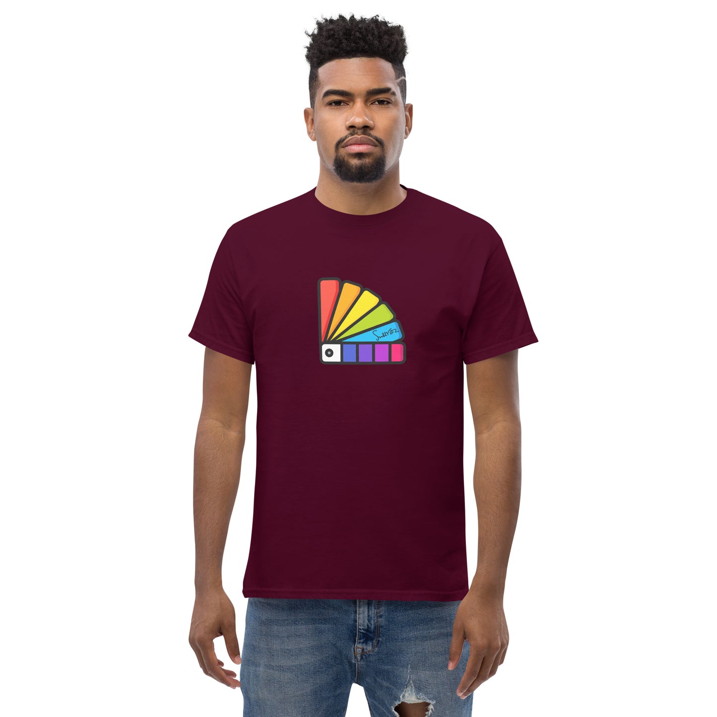 Camiseta masculina clássica - design gráfico de pintura