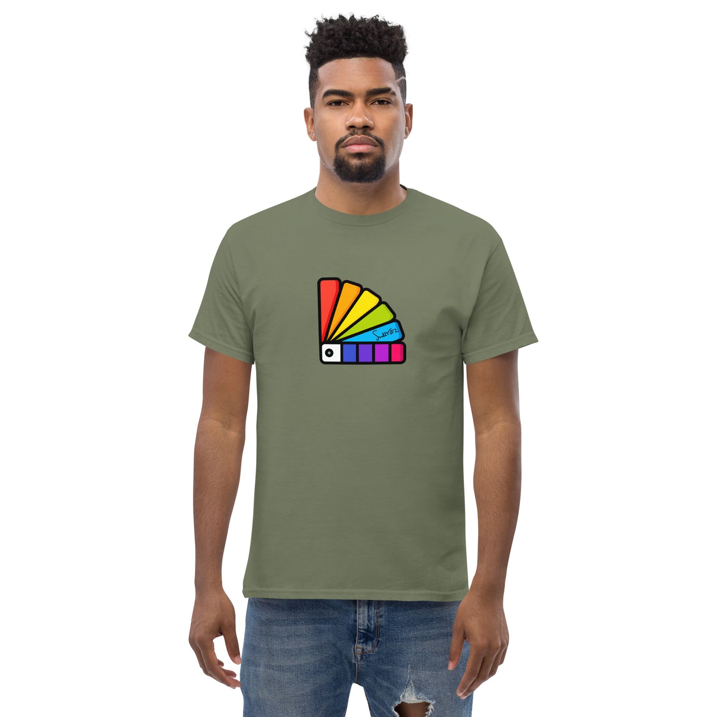 Camiseta masculina clássica - design gráfico de pintura