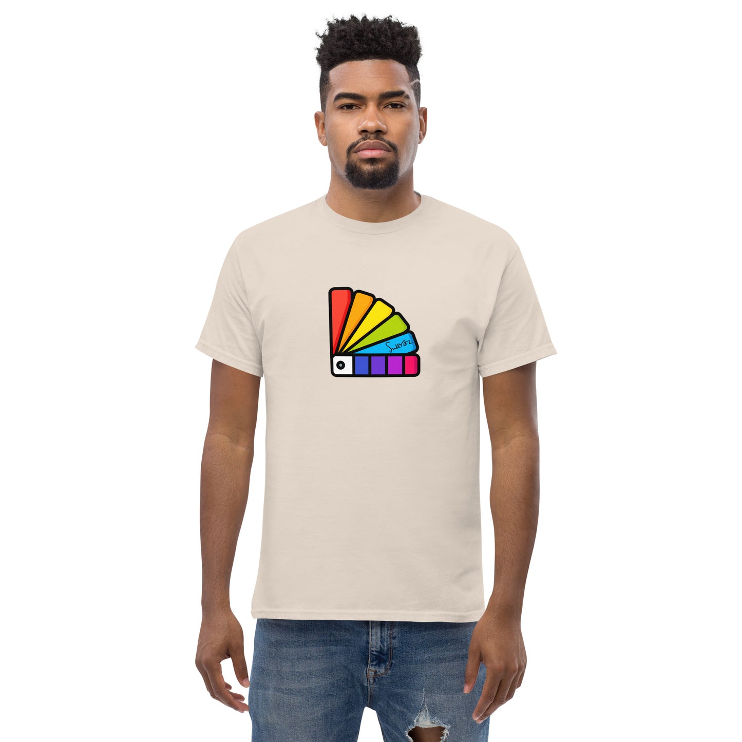 Camiseta masculina clássica - design gráfico de pintura