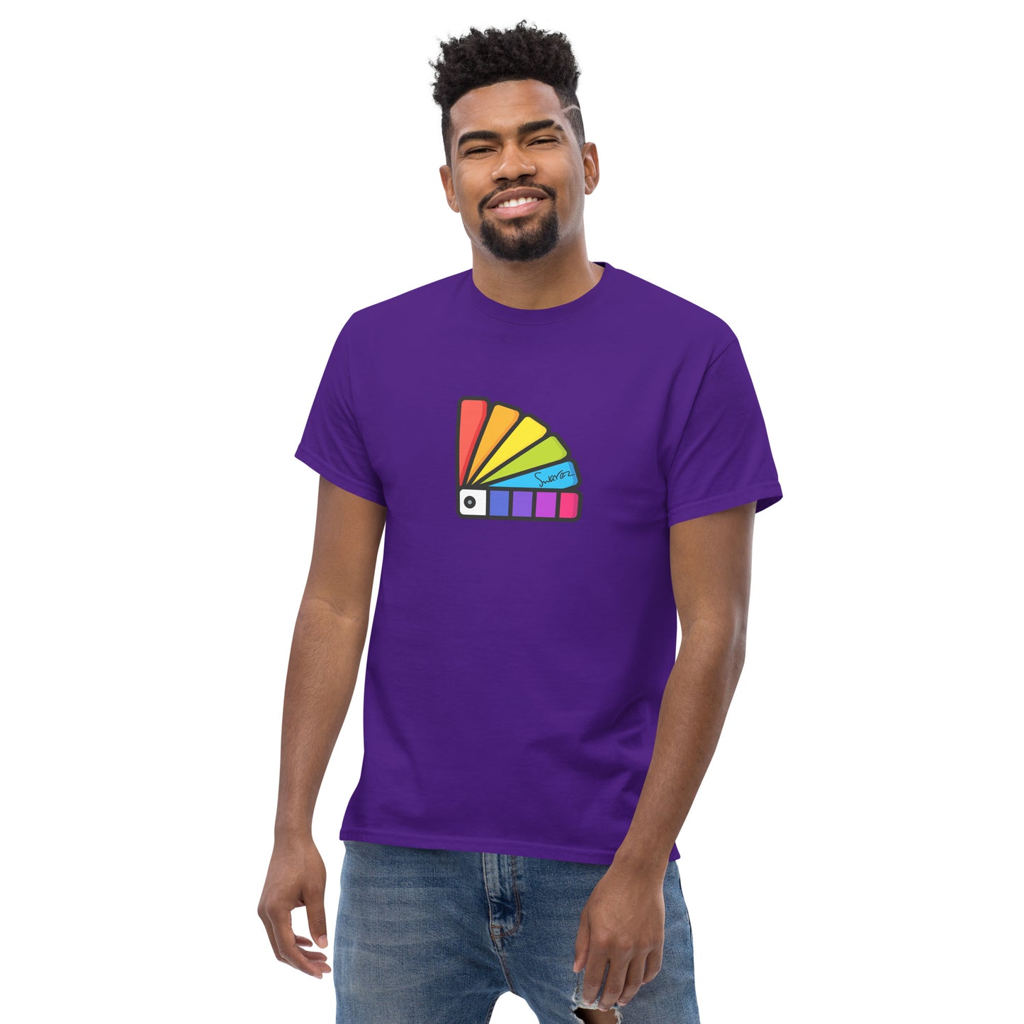 Camiseta masculina clássica - design gráfico de pintura