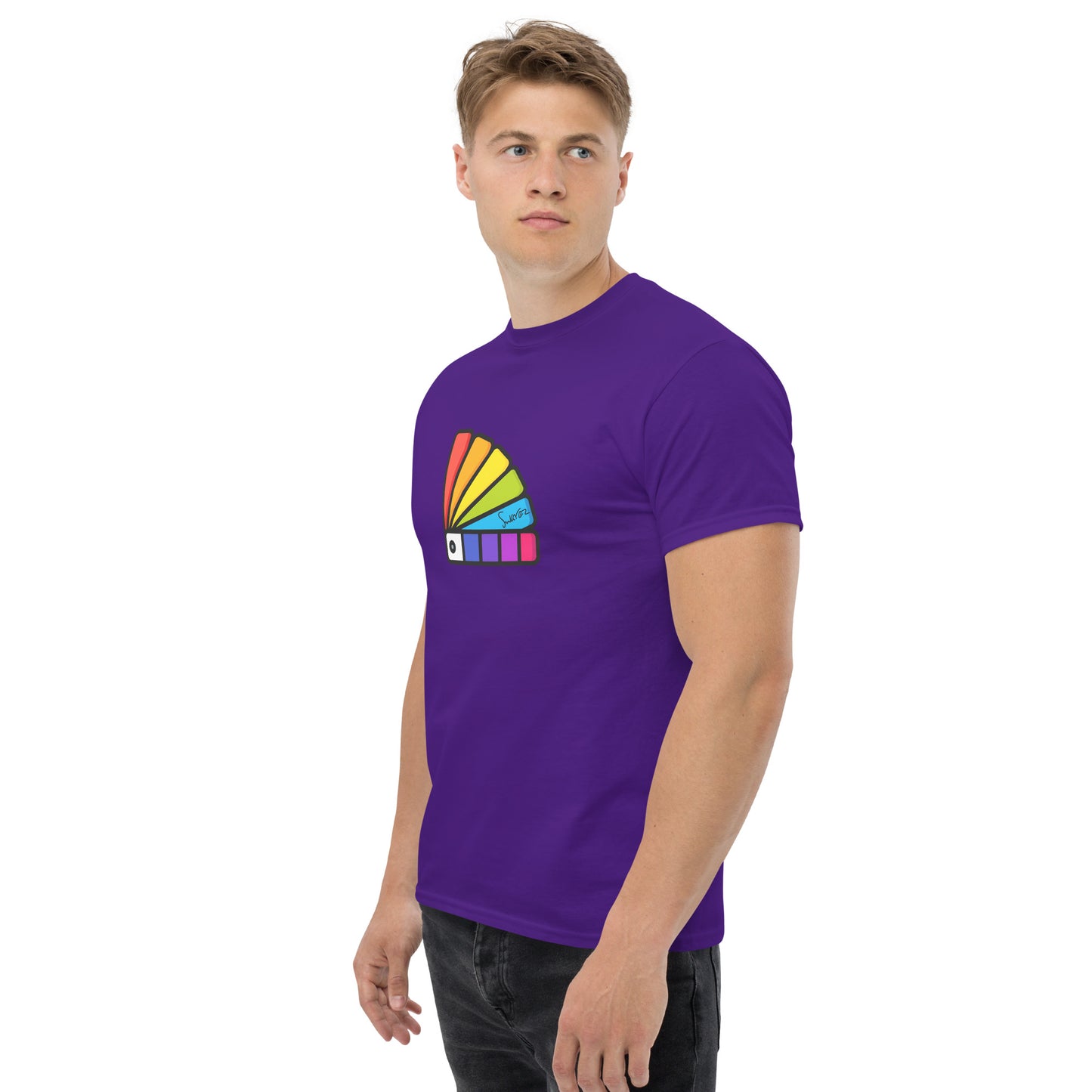 Camiseta masculina clássica - design gráfico de pintura