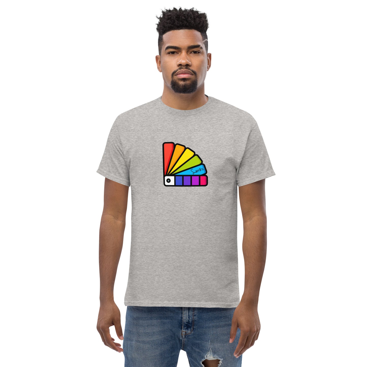 Camiseta masculina clássica - design gráfico de pintura