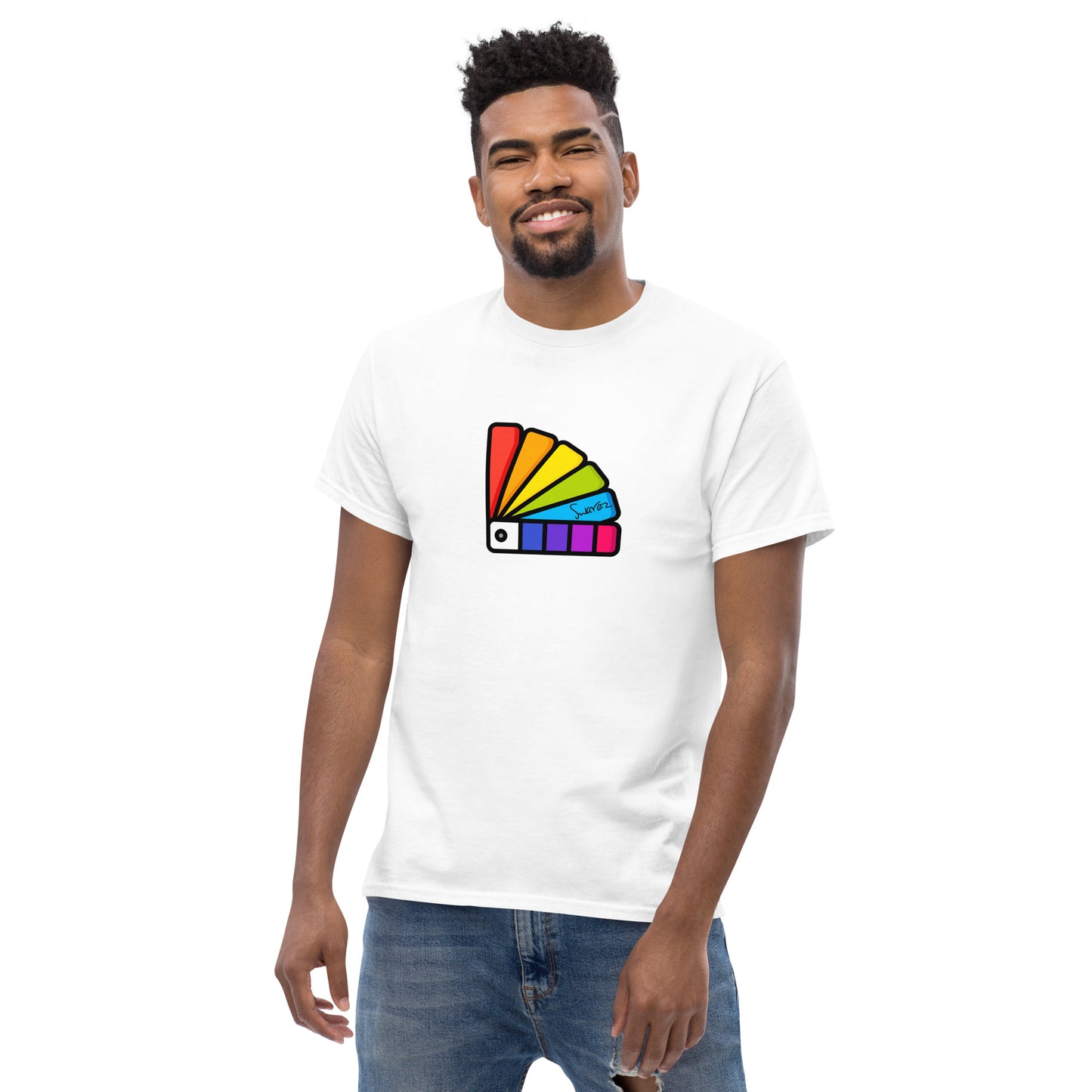 Camiseta masculina clássica - design gráfico de pintura