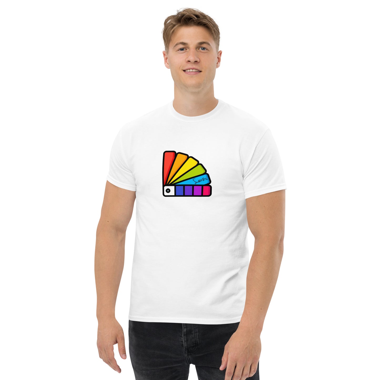 Camiseta masculina clássica - design gráfico de pintura