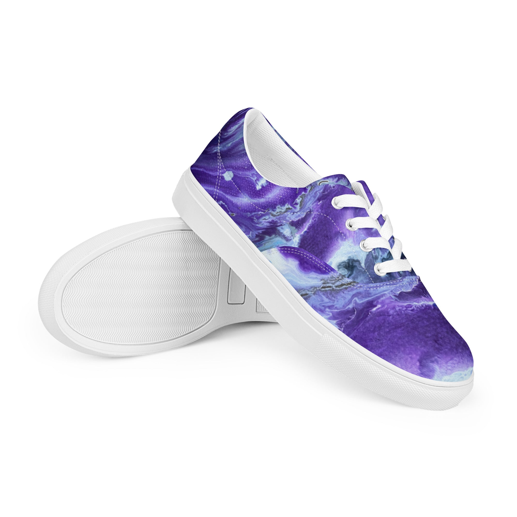 Purple Puddles Men’s lace-up canvas shoes outlet