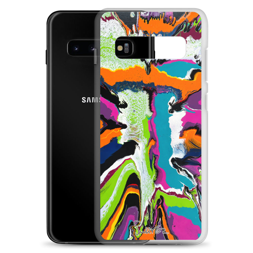 Samsung-Hülle – Orangefarbenes Burst-Design