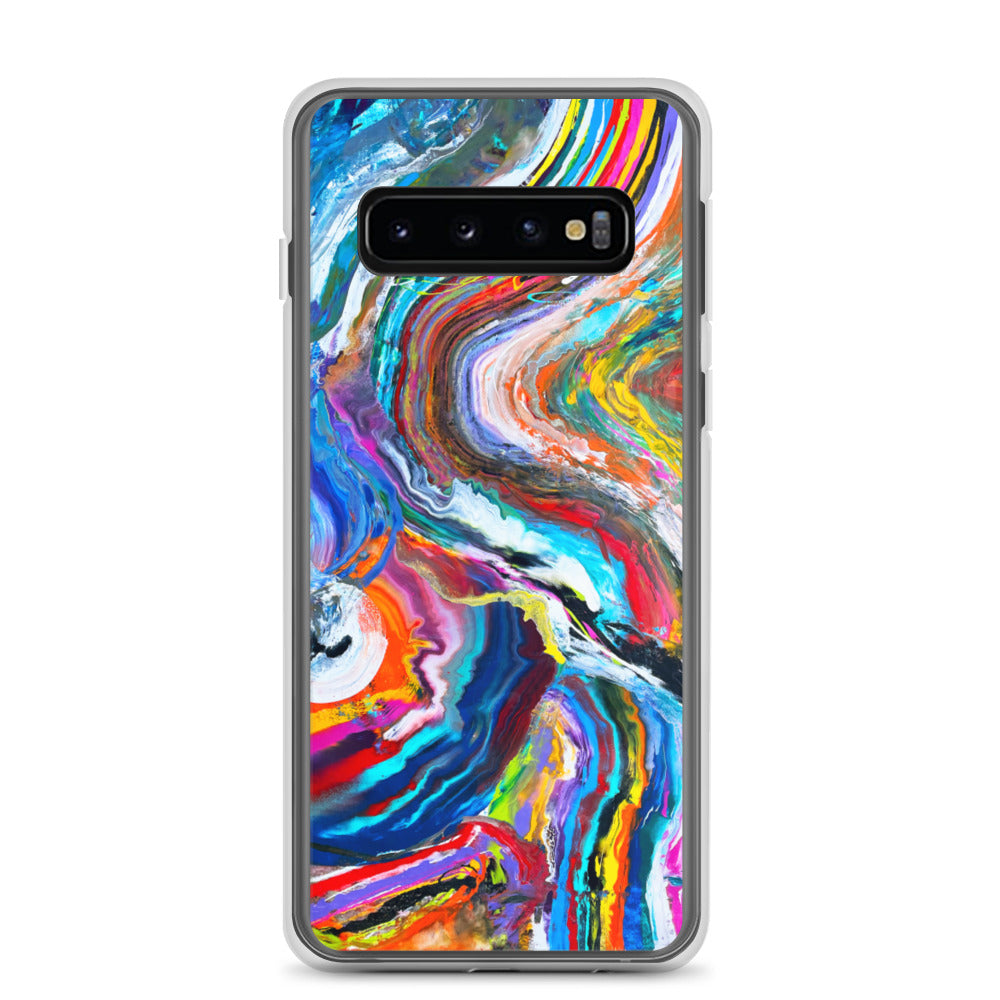 Samsung-Hülle – Regenbogenwellen-Design