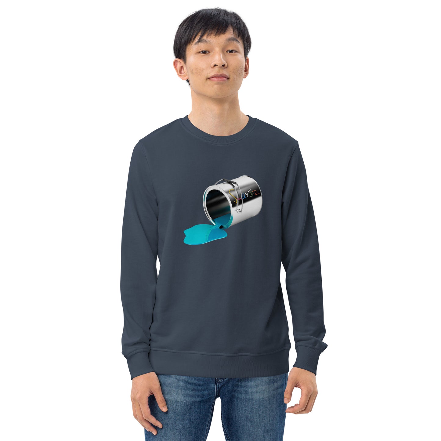 Unisex organic sweatshirt - Spilt paint design
