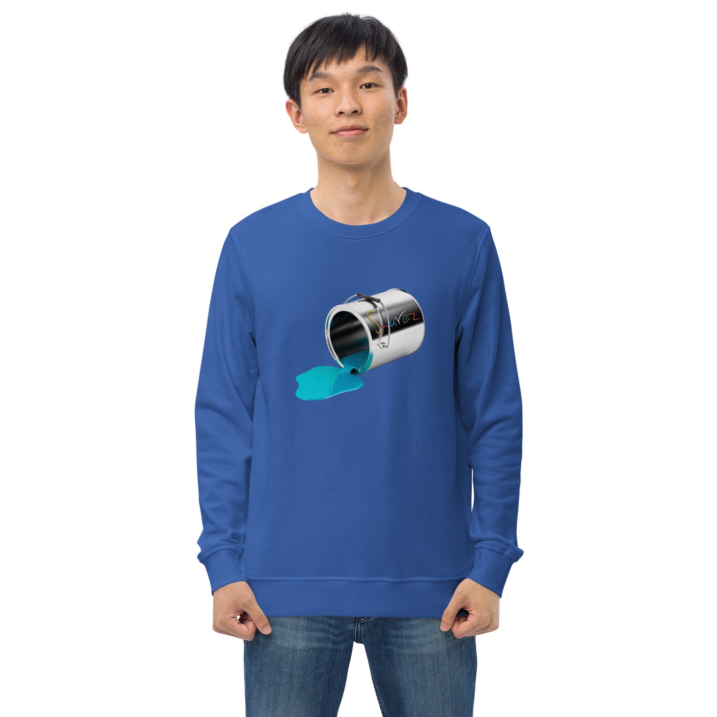 Unisex organic sweatshirt - Spilt paint design