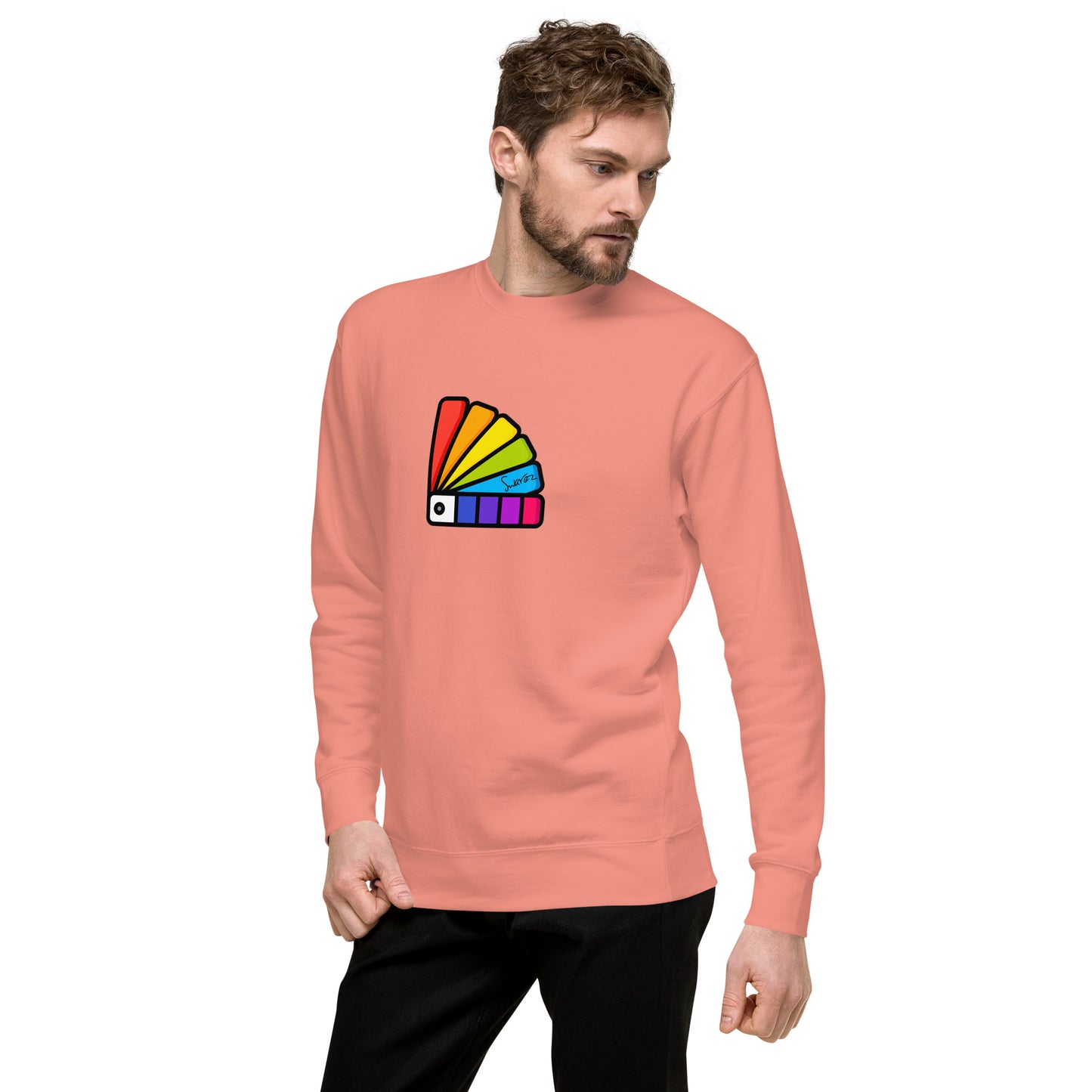 Unisex-Premium-Sweatshirt – Farbkarten-Design