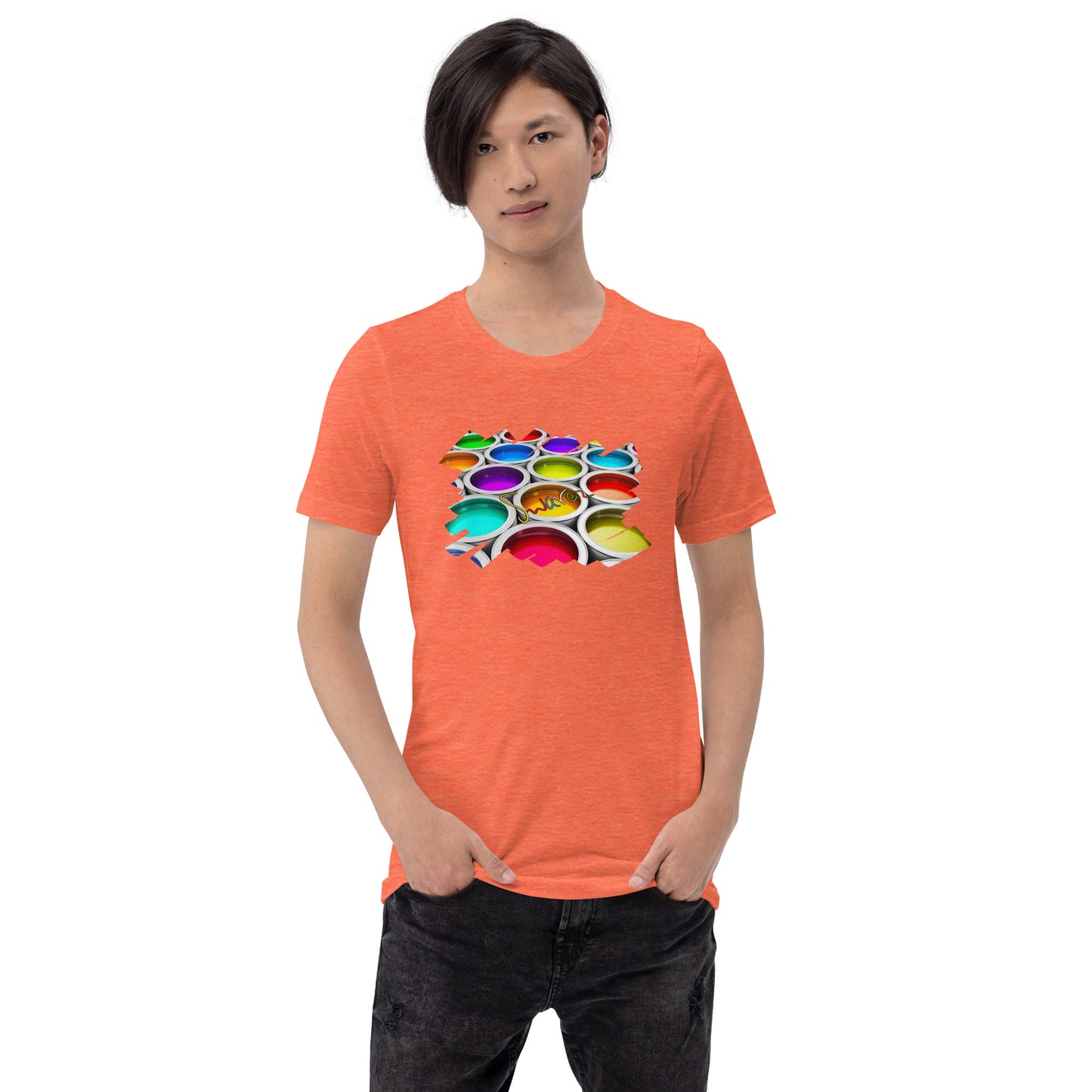 Unisex t-shirt - Colorful paint cans