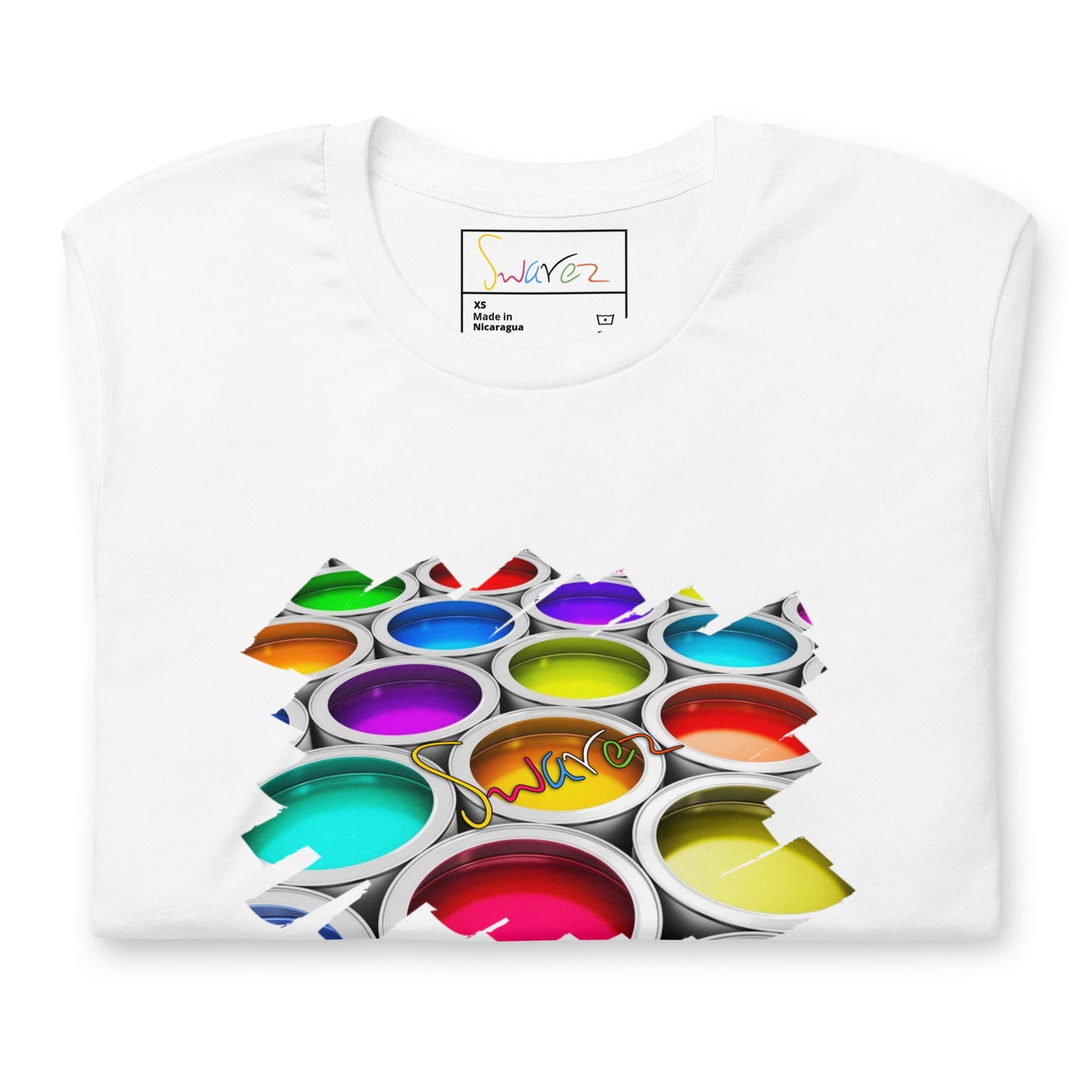 T-shirt unisexo - Latas de tinta coloridas