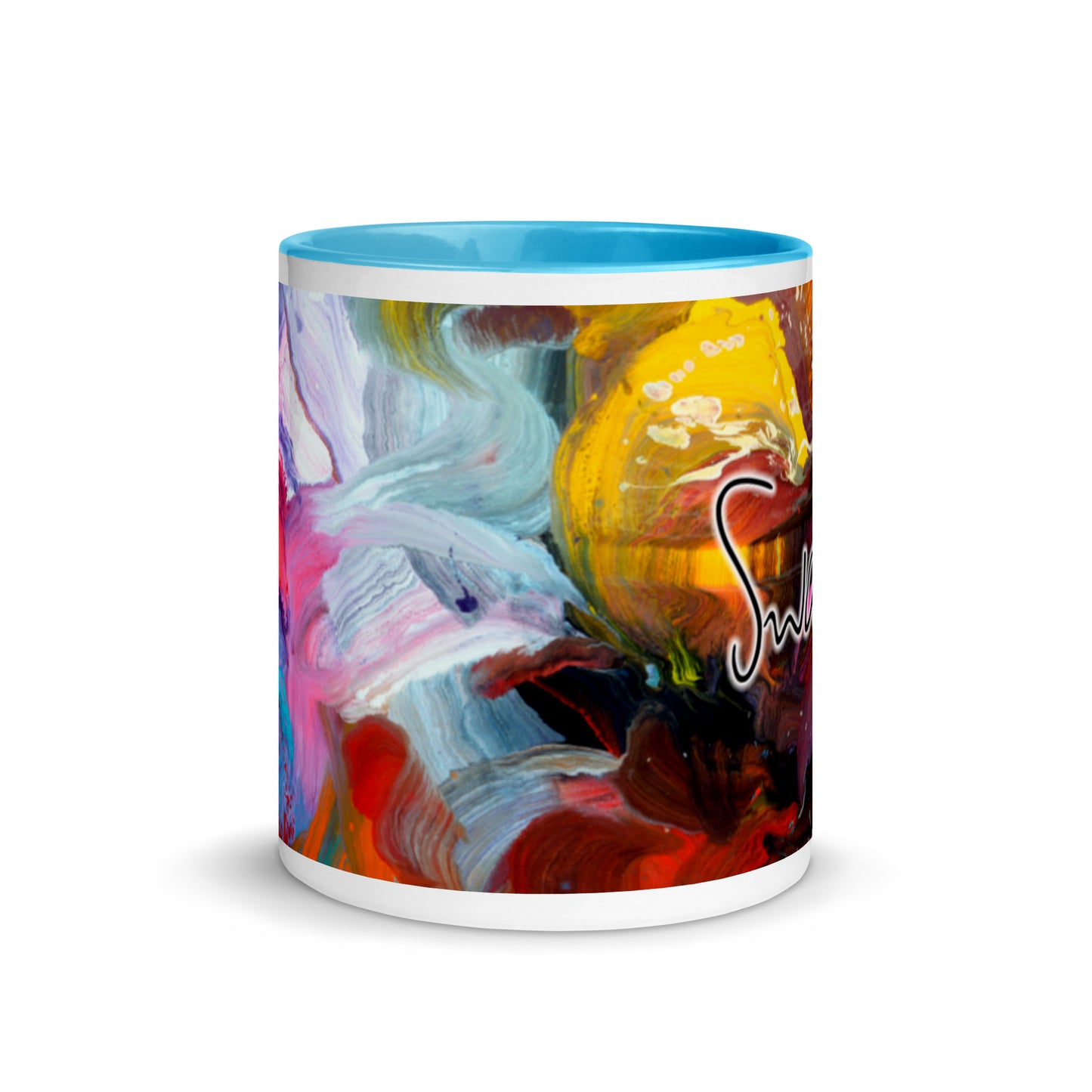 Tasse mit farbiger Innenseite – Thunderstruck-Design