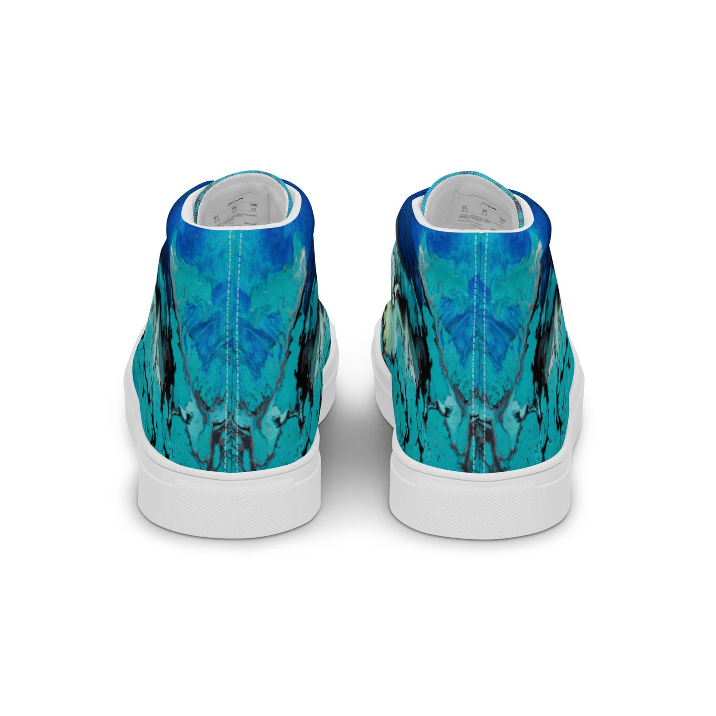 Sapatos cano alto de lona para mulher - design Deep Blue