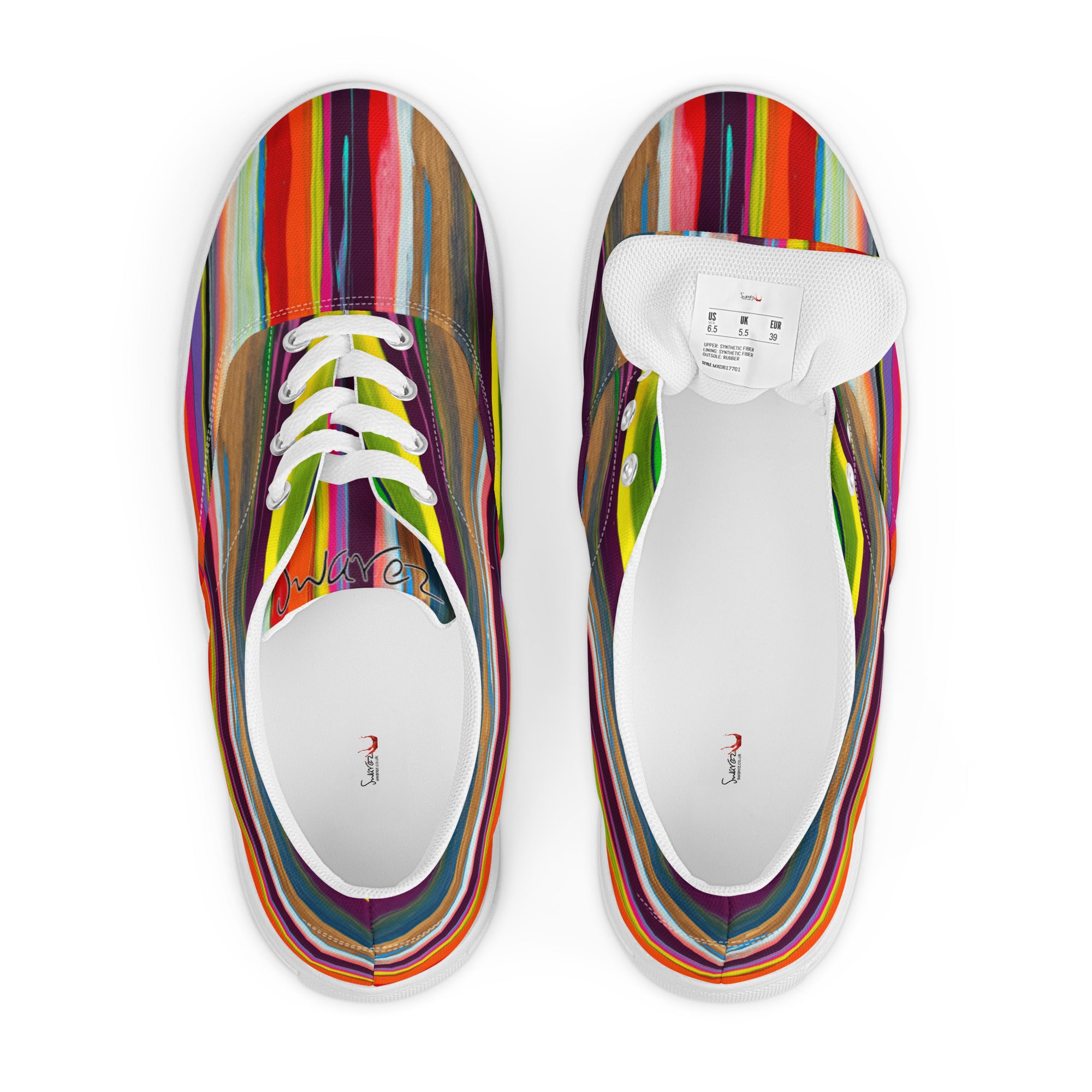 White vans rainbow on sale stripe