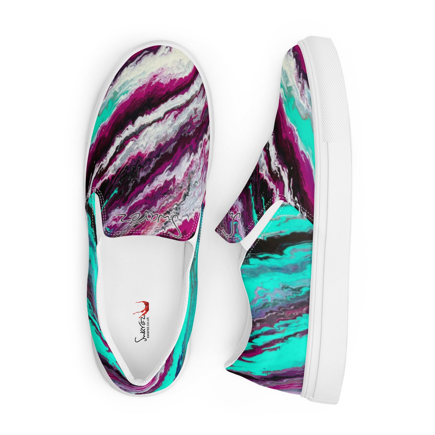 Women’s slip-on canvas shoes - Neon Canyon design