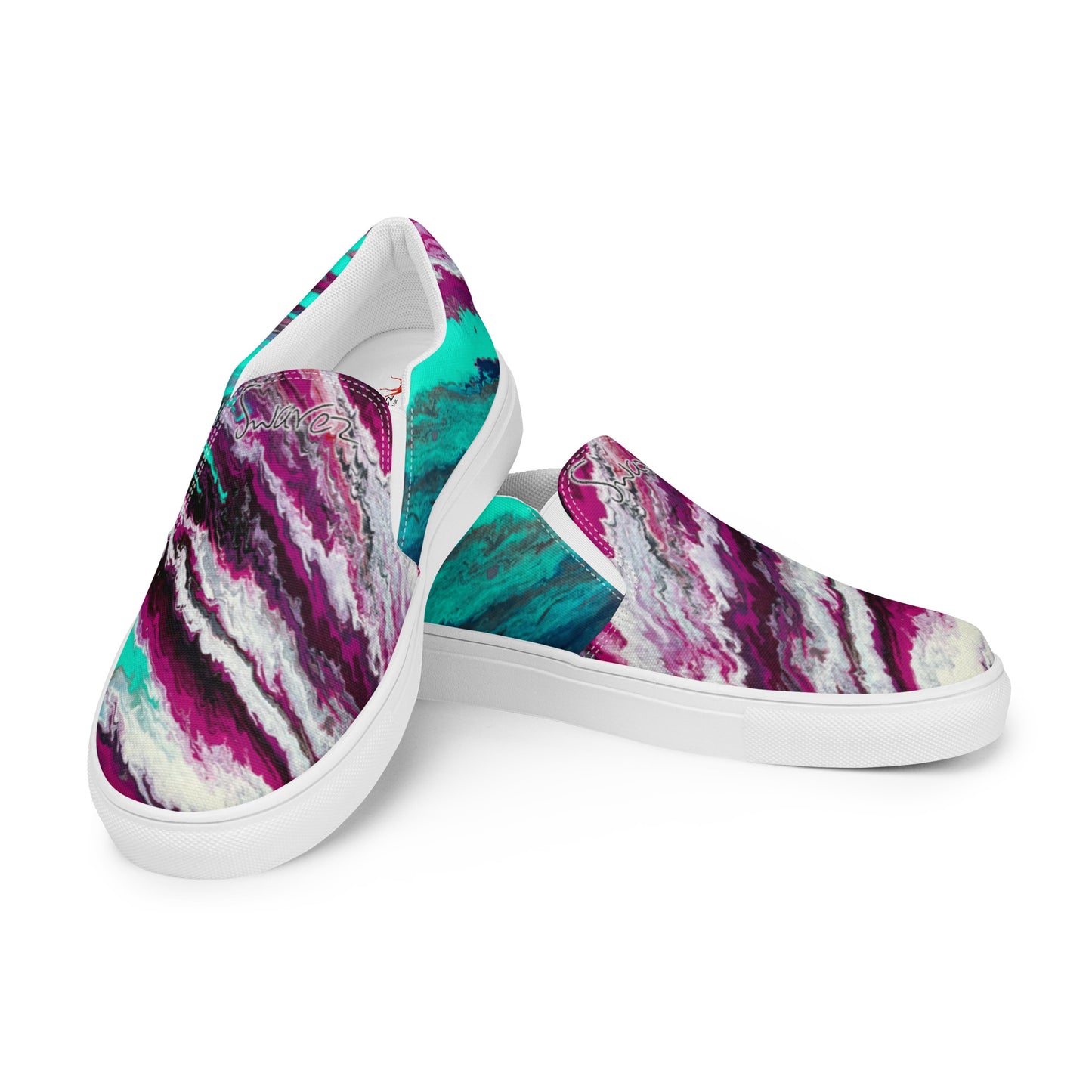 Women’s slip-on canvas shoes - Neon Canyon design
